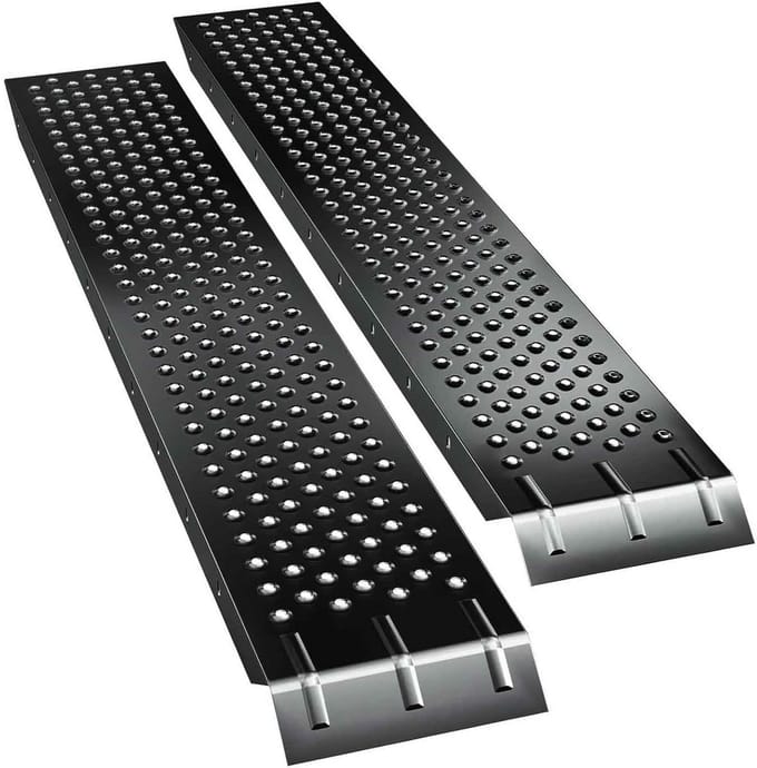 Set van 2 Stalen Oprijplaten 600 kg Draagvermogen - Antislip Hellingsbanen