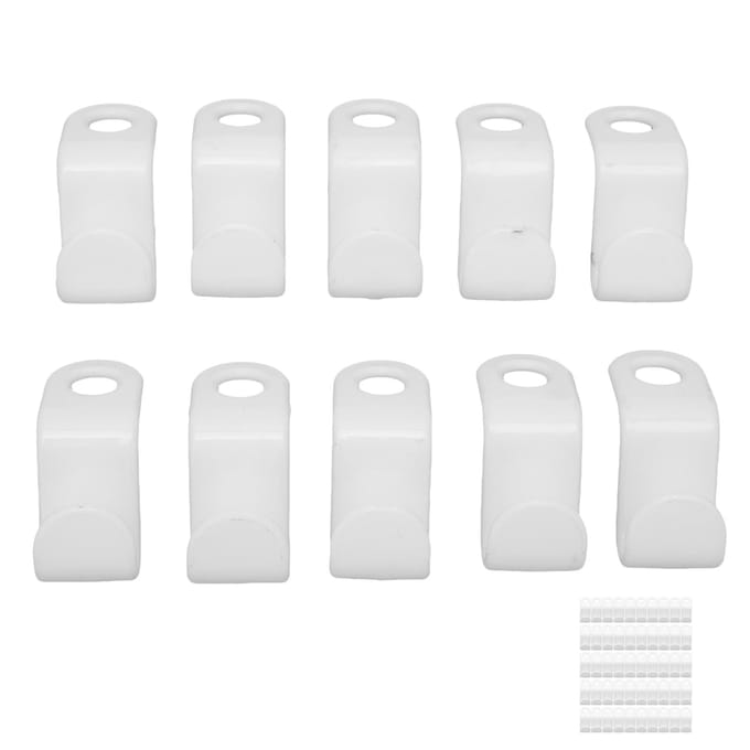50 stuks Kledinghanger Connectorhaken Ruimtebesparende Kledinghanger Connectoren voor Garderobe Kast white