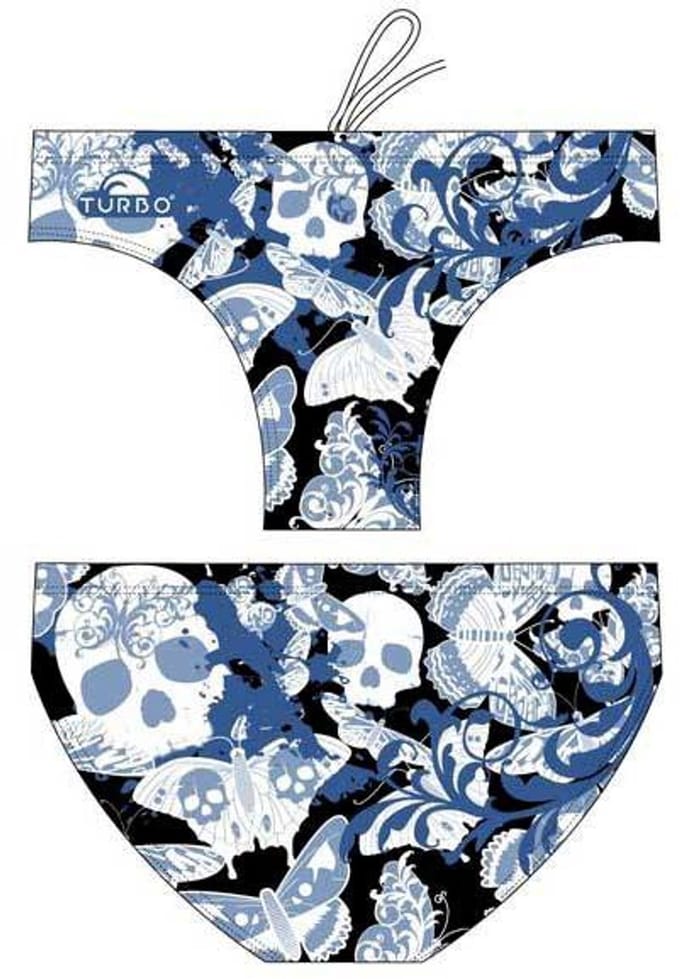 Turbo Skull Butterflyers Zwemslip Blauw M Man