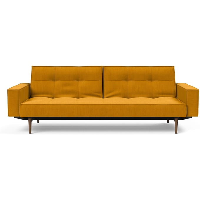 Innovation Living Splitback slaapbank met armleuningen - Elegance Burned CurryElegance Burned Curry - InnovationOakBlack