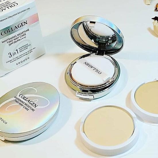 Enough Collagen Whitening Moisture Two-Way Cake 13g+13g, 2 color (4 Options) #21 x 2PCS