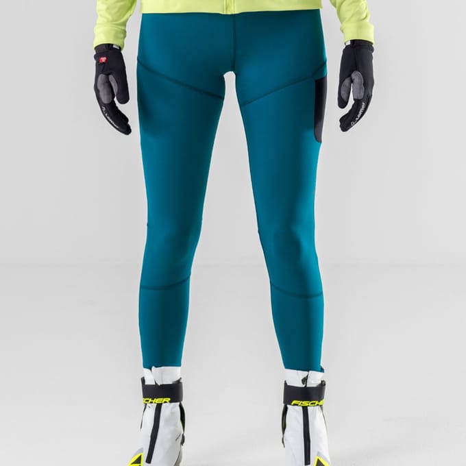 Loeffler hardloopbroek voor dames W Long Tights DD Blue Coral - Blauw