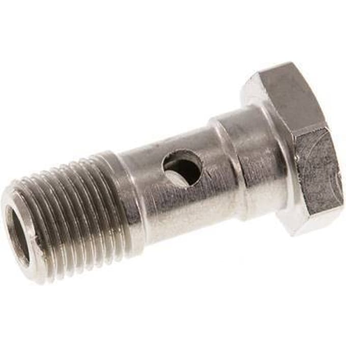Banjobout 1-weg Vernikkeld Messing G1/8'' buitendraad 24mm [5 Stuks]