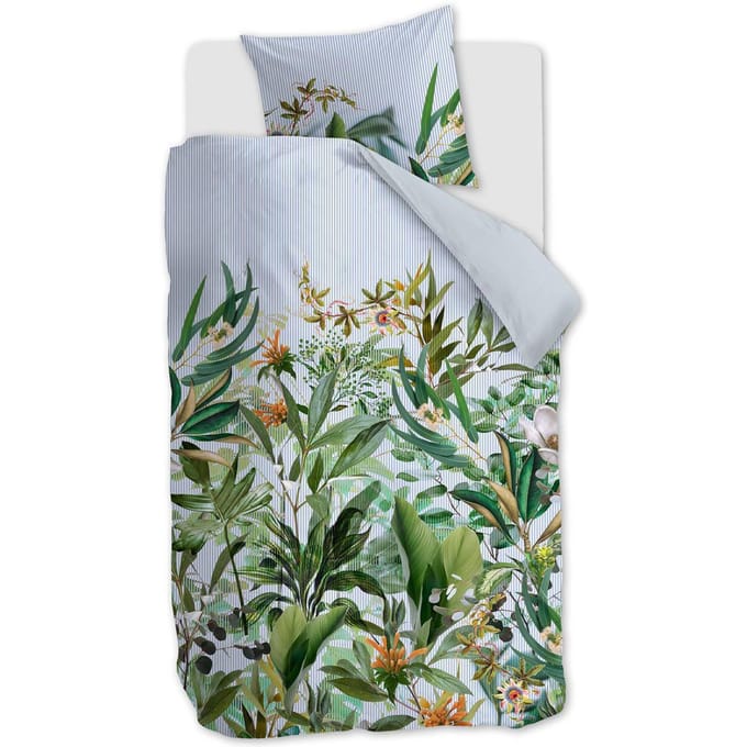 Kardol Cadence dekbedovertrek - Eenpersoons - 140x200/220 - Blauw Groen