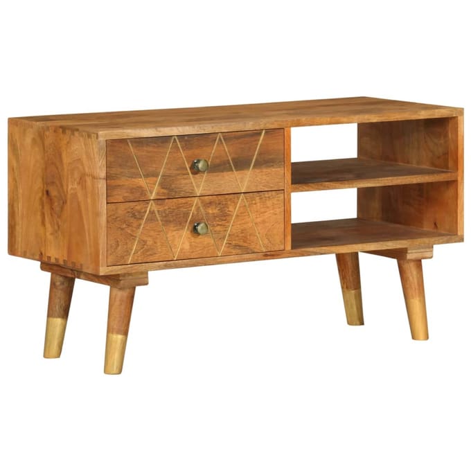 vidaXL - Tv-meubel - 85x35x47 - cm - massief - mangohout