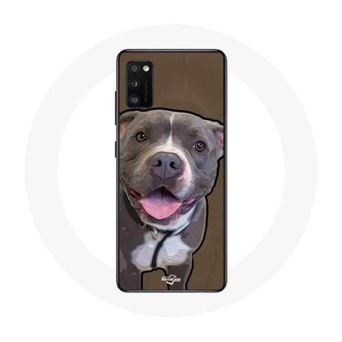 Coque - MANIACASE - Samsung Galaxy S20 - Chien Pitbull - Souple - Marron, Blanc, gris blanc