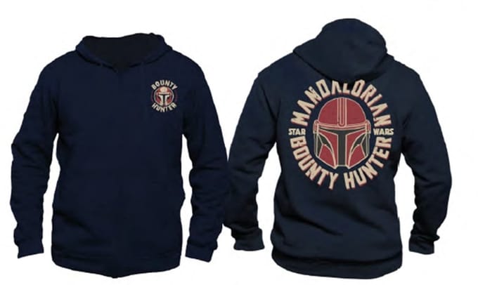 Star Wars - The Mandalorian Bounty Hunter Zwart Heren Sweat Zippe Hoodie - M