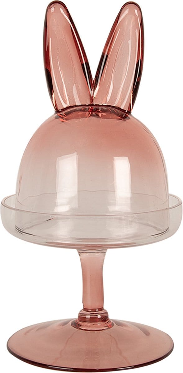 Clayre & Eef Stolp Ø 12x23 cm Roze Glas Konijn