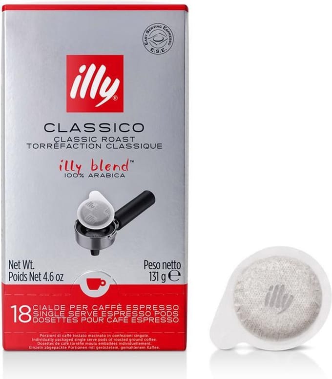 Sachets de café tostato classico espresso ese 18 pièces - illy