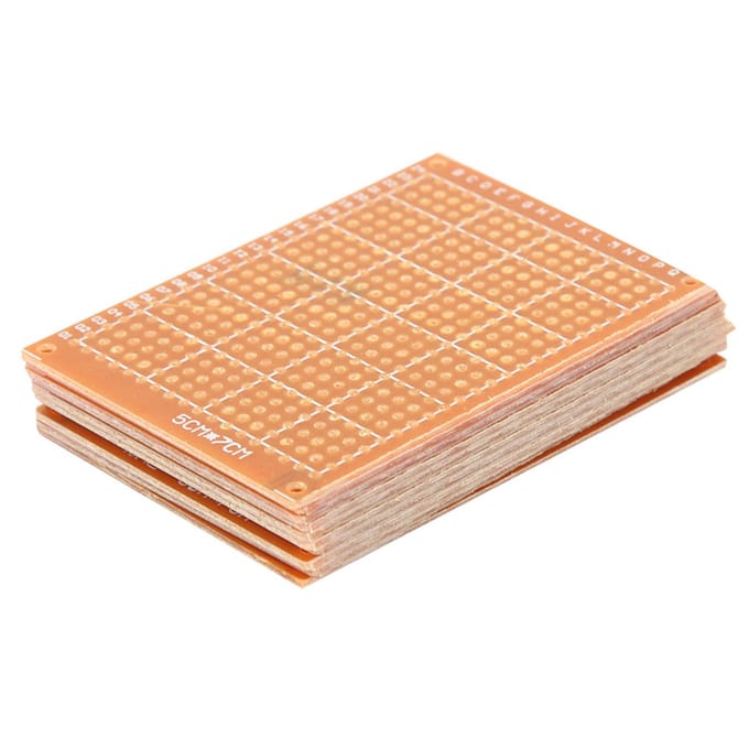 Lot de 10 prototypes PCB simple face 5 x 7 cm, plaque d'essai universelle