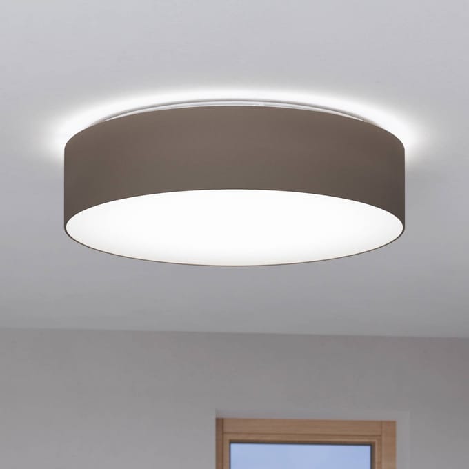 EGLO connect.z Romao-Z Smart Plafondlamp - Ø 57 cm - Wit/Taupe - Instelbaar RGB & wit licht - Dimbaar - Zigbee