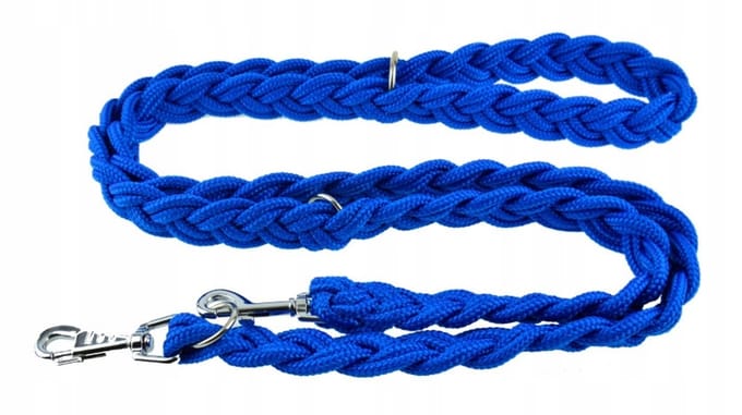 Champion Gevlochten Hondenlijn 2.5m Verstelbaar Blauw