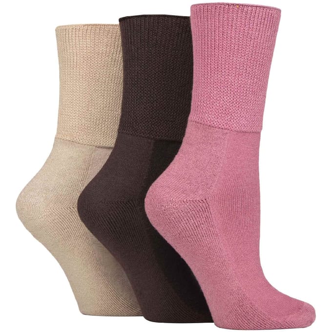 3-Pack Extra Brede Bamboe Diabetessokken voor Opgezette Benen