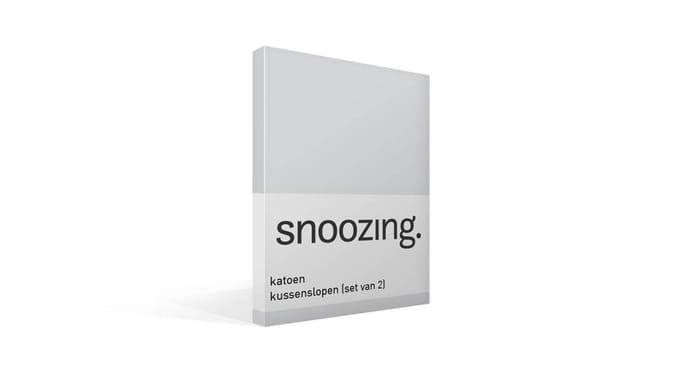 Snoozing - Katoen - Kussenslopen - Set van 2 - 50x70 cm - Grijs
