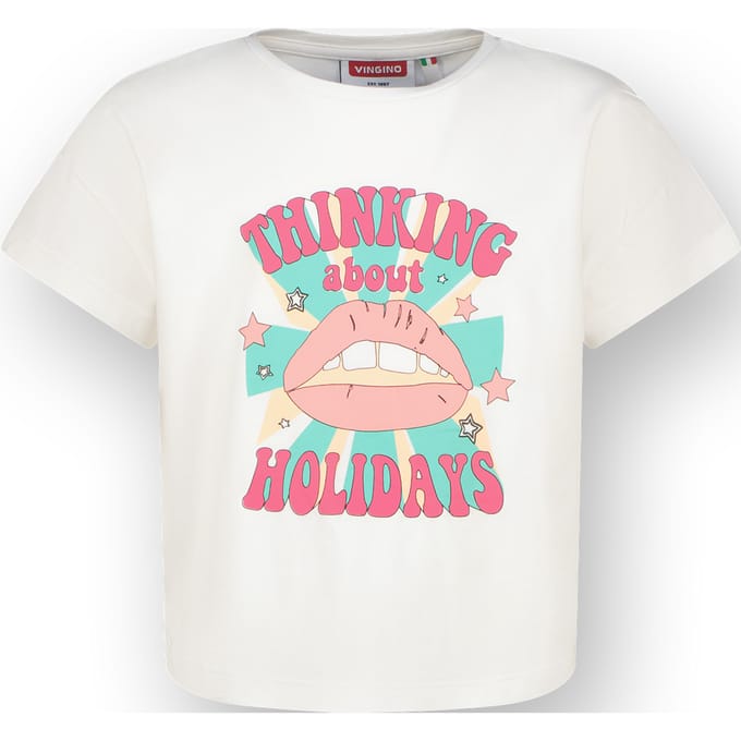 Vingino Heba Real White Maat: 14 | T-Shirts Outlet | Unisex | Wit