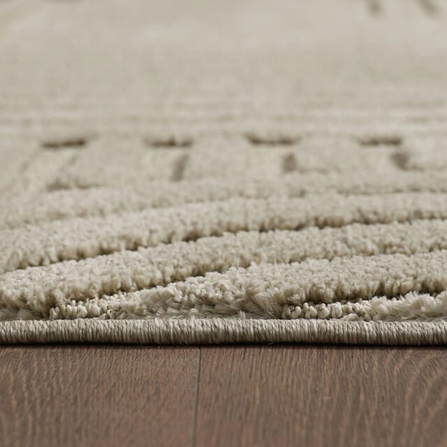 Japandi ART - Vloerkleed Boho - Scandinavisch - Laagpolig Effen - Beige- 80x150 CM