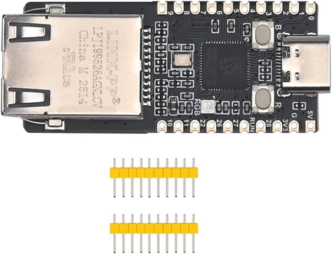 Ethernet Development Board Mini Dual-Core Microcontroller Module met RJ45-poort