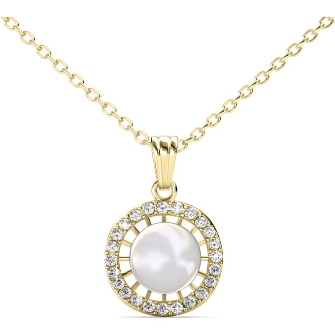 Chloe parel hangers - Goud en kristal