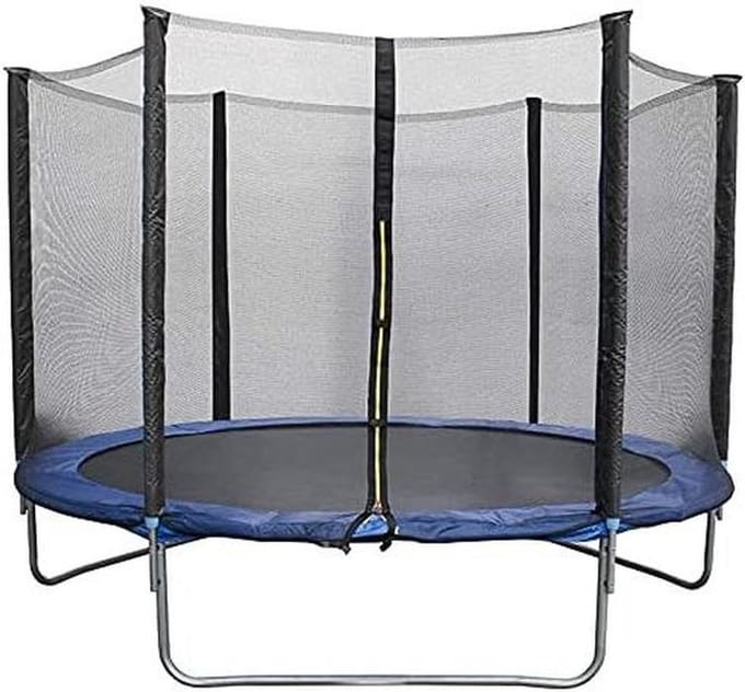 Kinder trampoline - Buitentrampoline met net - Buiten spelen - Robuuste stalen constructie - 140 cm - Blauw