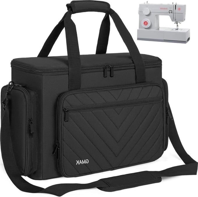Draagbare naaimachine tas, Zwart, Ideale organizer voor naaibenodigdheden en accessoires
