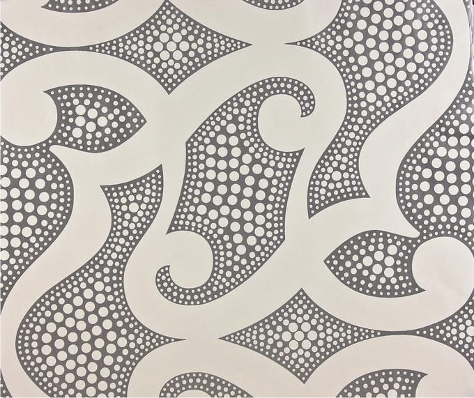 Dutch Wallcoverings Vlies Design Oriëntaal - Zilver/wit