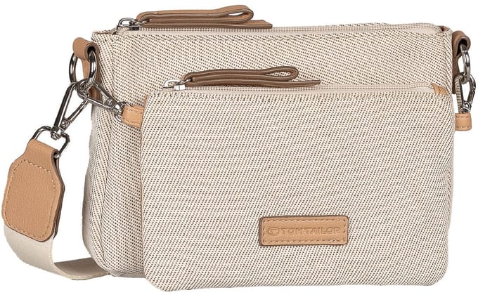 TOM TAILOR schoudertas Jamila Crossbody Bag Mixed Cream White crème