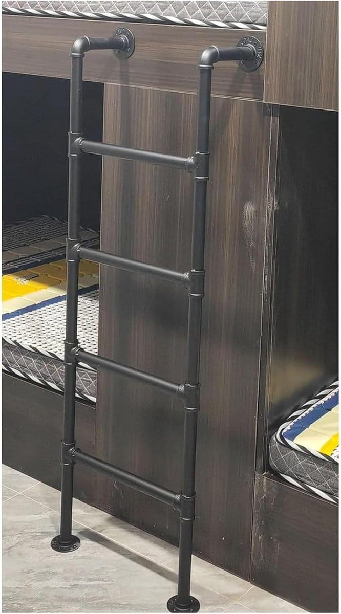 Stapelbedladder - Woonbedladder - Veilig Klimmen - Stabiel Ontwerp - 155 cm - Zwart