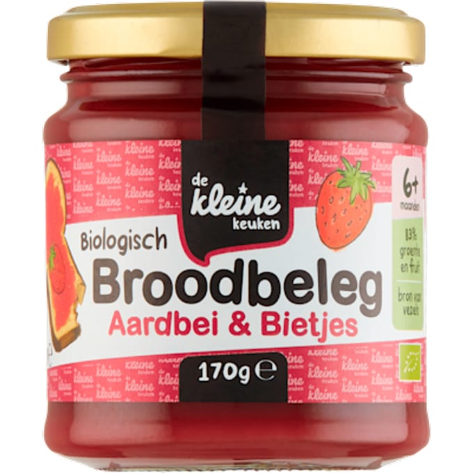Bio broodbeleg aardbei bietjes 6+