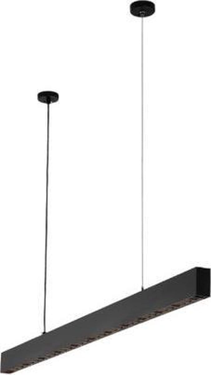 Groenovatie LED Linear Hangarmatuur - 45W - 120cm - Mat Zwart - Warm Wit