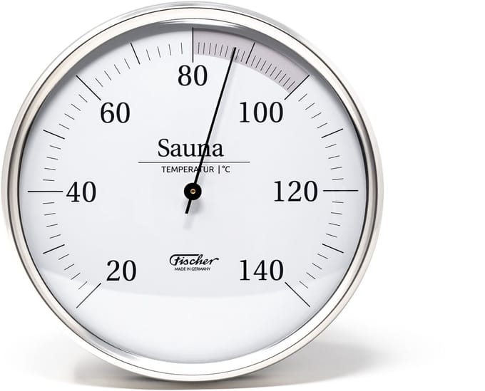 Fischer - Sauna Thermometer - Hoge Kwaliteit - Ø130 mm - 20 tot 140°C