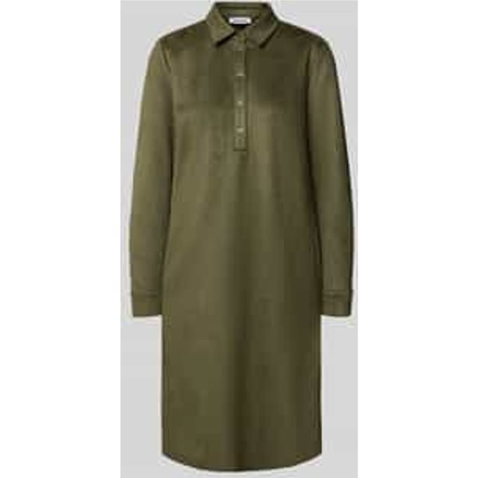 Knielange jurk in leerlook