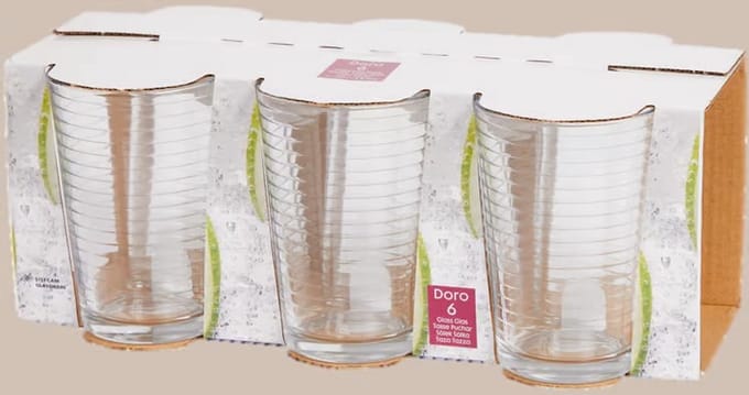 Pasabahce waterglazen Doro 6 stuks | 210 ml
