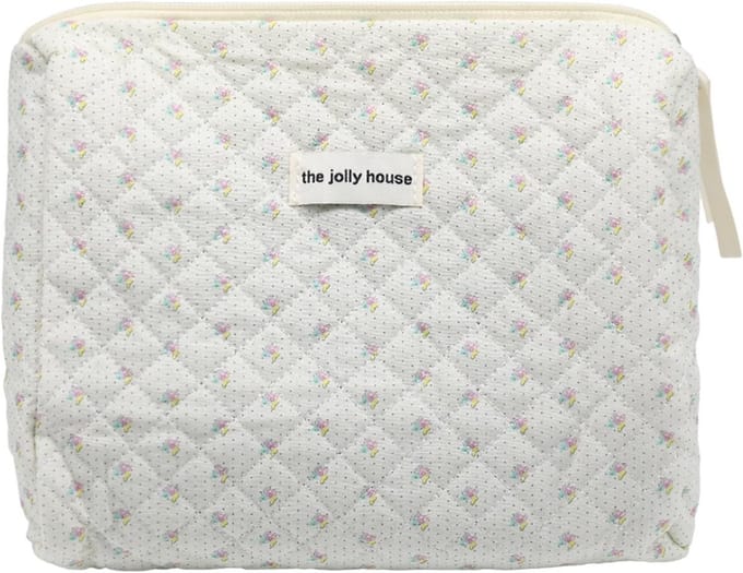 Solidchoice - Padded Makeup Tas met Bloemenpatroon voor Reizen