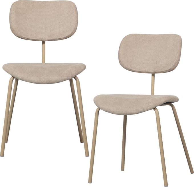 WOOOD Link Eetkamerstoelen - Polypropyleen - Zand - Set van 2
