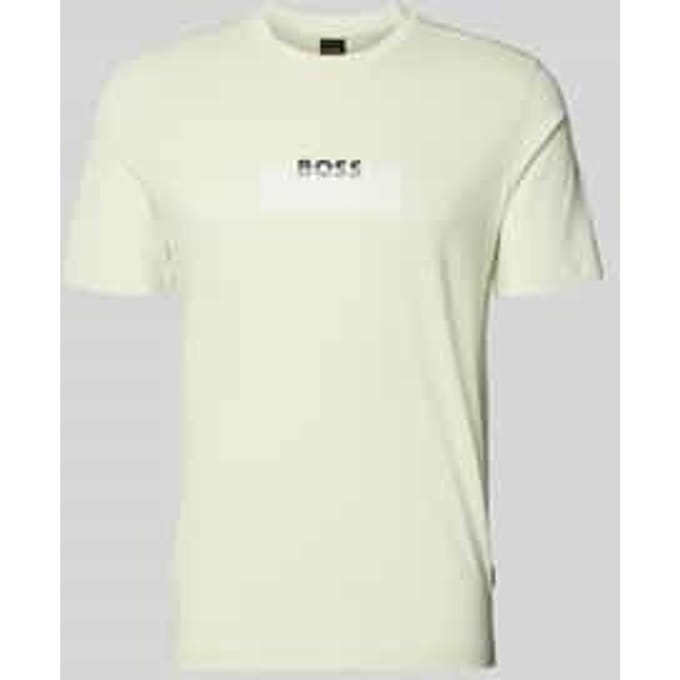regular fit T-shirt van puur katoen model 'Te_LOGOTAPE'