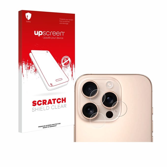 upscreen - Screenprotector voor Apple iPhone 16 Pro Max (ALLEEN Camera Lens) - Folie Beschermfolie transparant