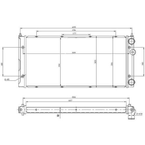 Radiator, motorkoeling NRF 53960