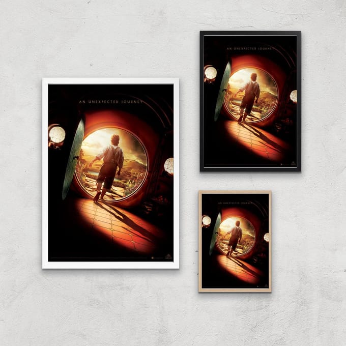 The Hobbit: An Unexpected Journey Giclee Art Print - A2 - White Frame
