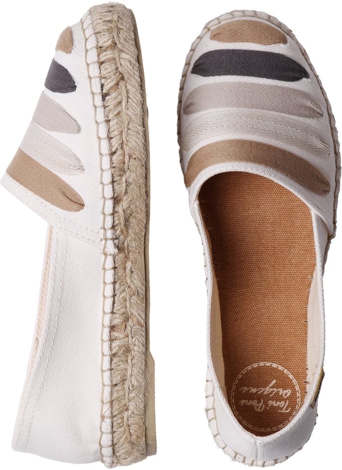 ROSE-CM | Platte espadrille voor dames met linten - ERDE, maat 36