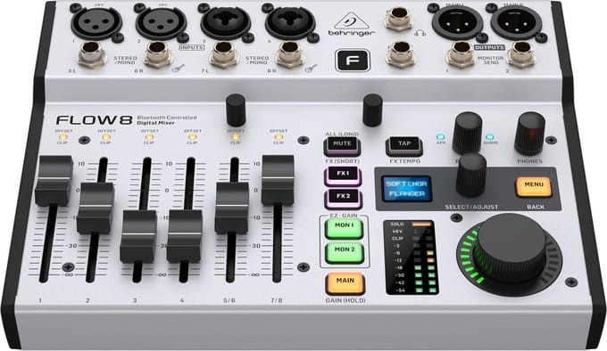 Behringer Flow 8 Serie - Digitale Mixer - Bluetooth - Studio Effects - USB-Audio Interface