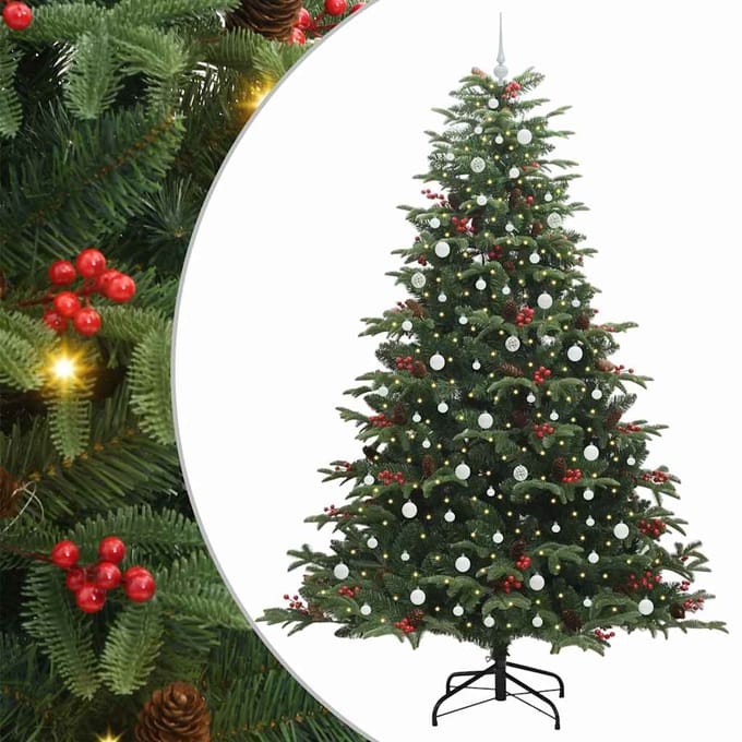 vidaXL - Kunstkerstboom - Groen - 240 - cm - PVC - en - Metaal - en - Plastic