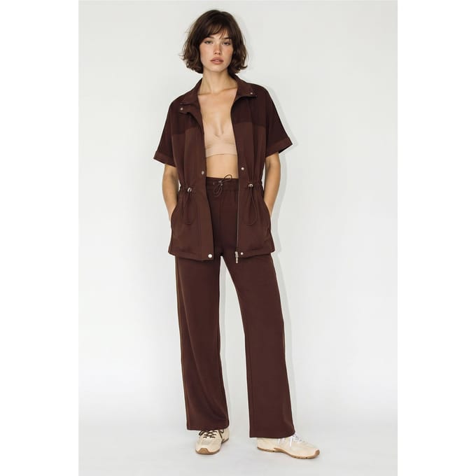 Effen Wijde-Benem Cardigan en Broek Set