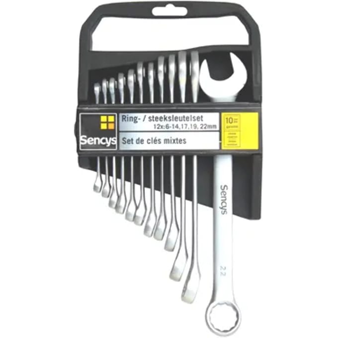 Sencys Ringsteeksleutelset Chroom – 12 Stuks