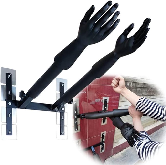 Vechtsport Hand Trainer - Wandmontage Apparaat - Kracht Training - Dubbele Push Hand - 65 cm Armlengte - Niet gespecificeerd