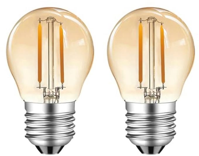 Vintage E27 2W warmwitte LED-lampen 2 stuks - 180 lumen vervangt 15W