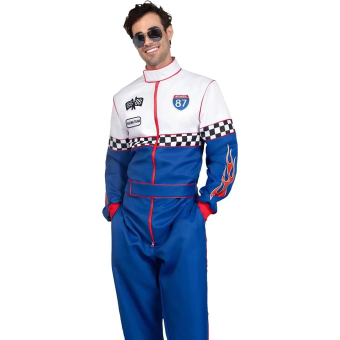 Leg Avenue - Speedway Racer Jumpsuit Kostuum - M - Multicolours