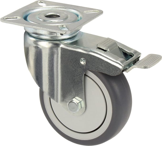 Zwenkwiel met rem 75 mm | Per Stuk
