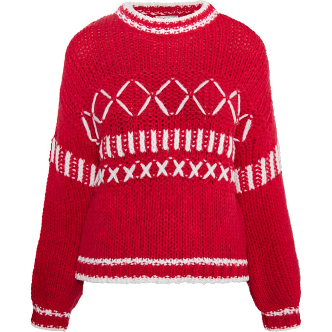 IZIA Jumper Dames rood wit