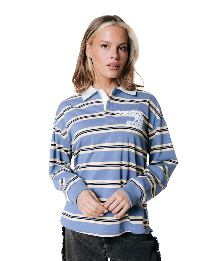 Colourful Rebel Skyler Puff Logo Polo Longsleeve