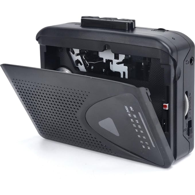 Cassettespeler Walkman Cassettespeler Draagbare luidspreker Meerdere voedingsmethoden AMFM-radio zwart
